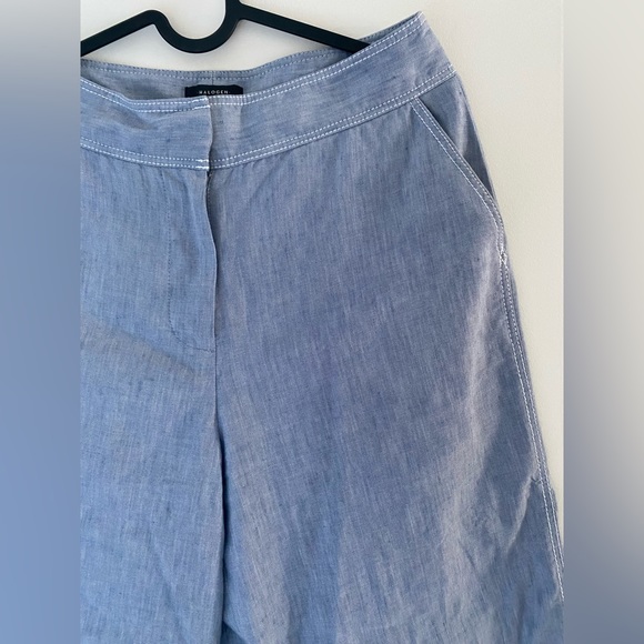 HALOGEN Linen Cropped Pants - Picture 4 of 6